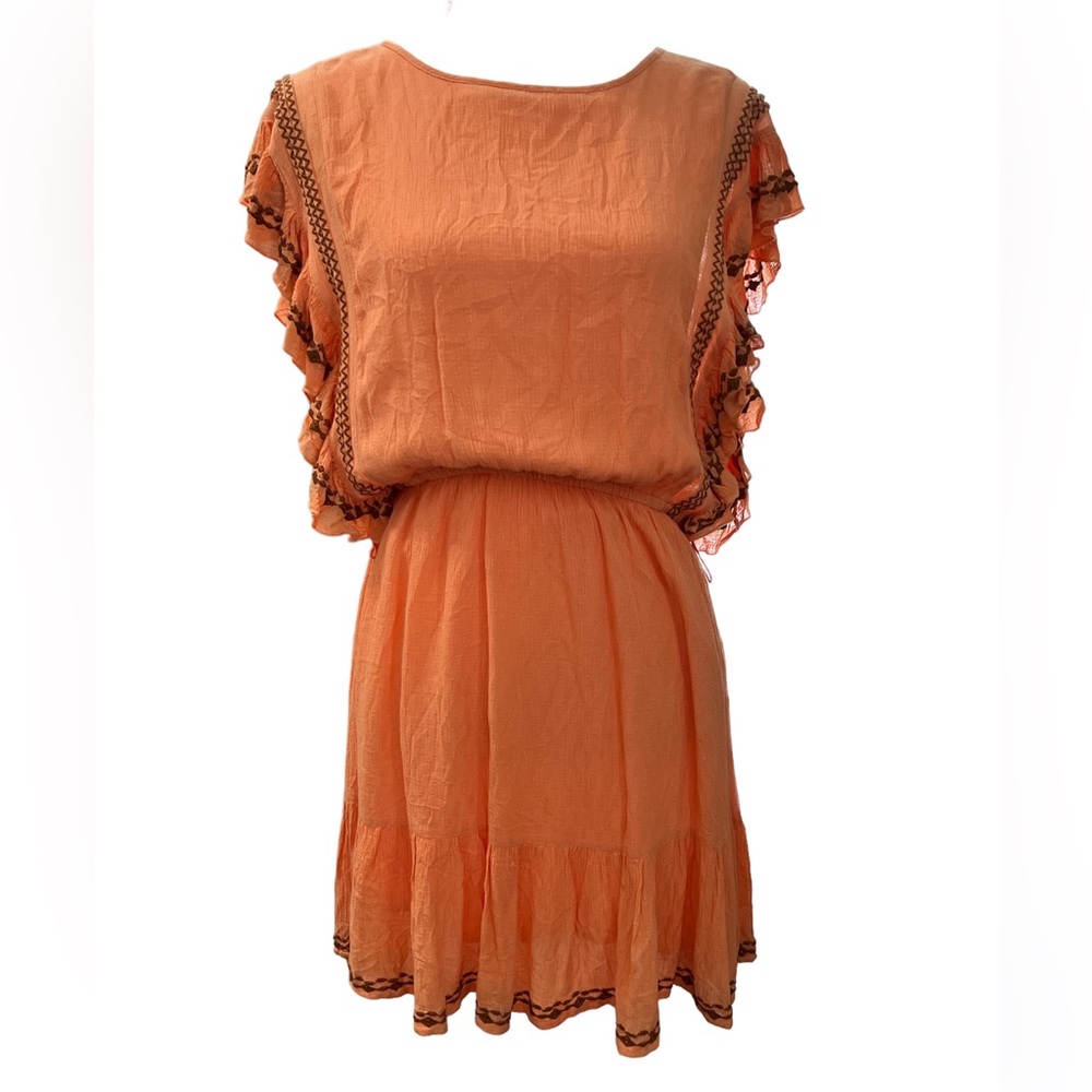 Free People Orange Midi Dress